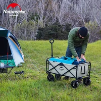 naturehike camping wagon folding collapsible steel outdoor luggage trolley car travel picnic cart potable utility shop wagon