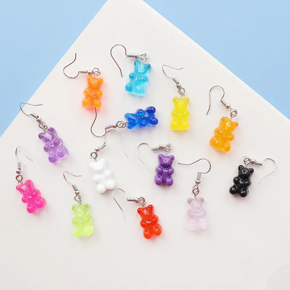 Оригинальные эффектные минималистичные висячие серьги желеобразные