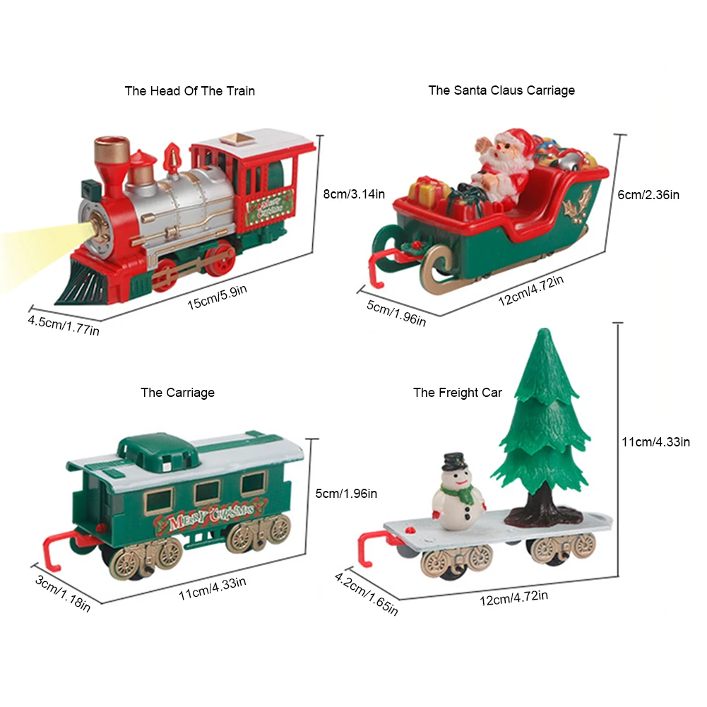 

Children Small Train Track Toy Electric Light Music Christmas Train Mini Train Track Toy Electric Light Music Classical Track