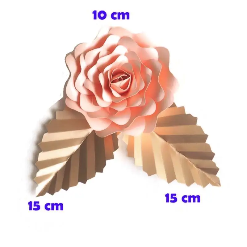 

Artificial Flowers 10CM + Leaves 15CM Fleurs Artificielles Backdrop DIY Giant Paper Flowers Wedding Party Decor Baby Shower