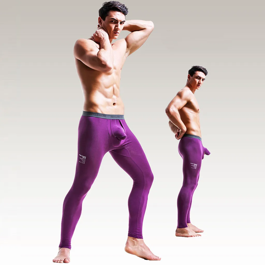 2019 мужские кальсоны термобелье леггинсы с карманами и выпуклым разделением