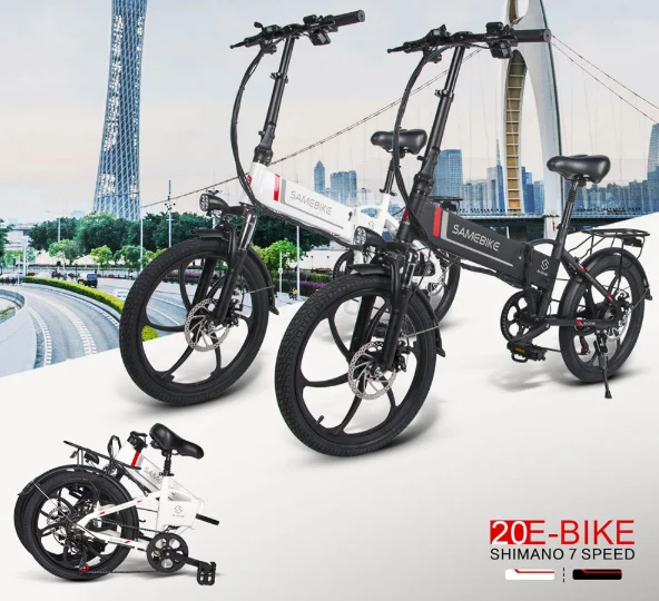 20 Дюймов 48 В 350 Вт Электрический велосипед складной высокоскоростной