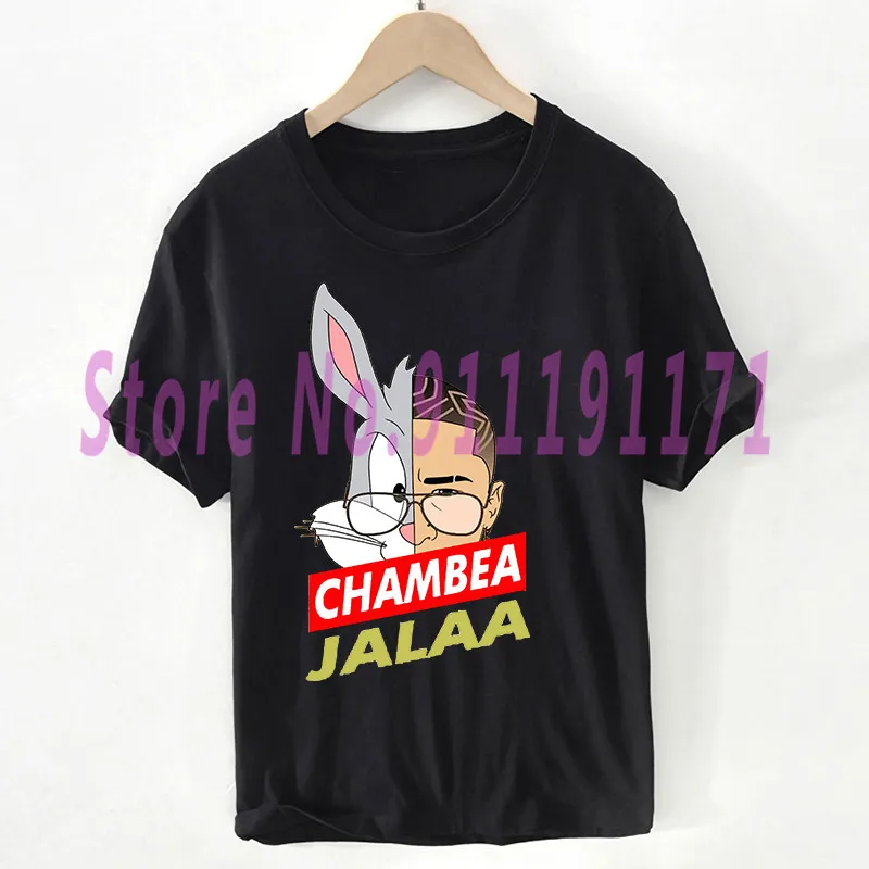

Hip Hop Rock Bad Bunny t shirt Unisex YHLQMDLG T-shirt Funny cool Harajuku Friends Graphics Tops 100% Cotton clothes female/Man