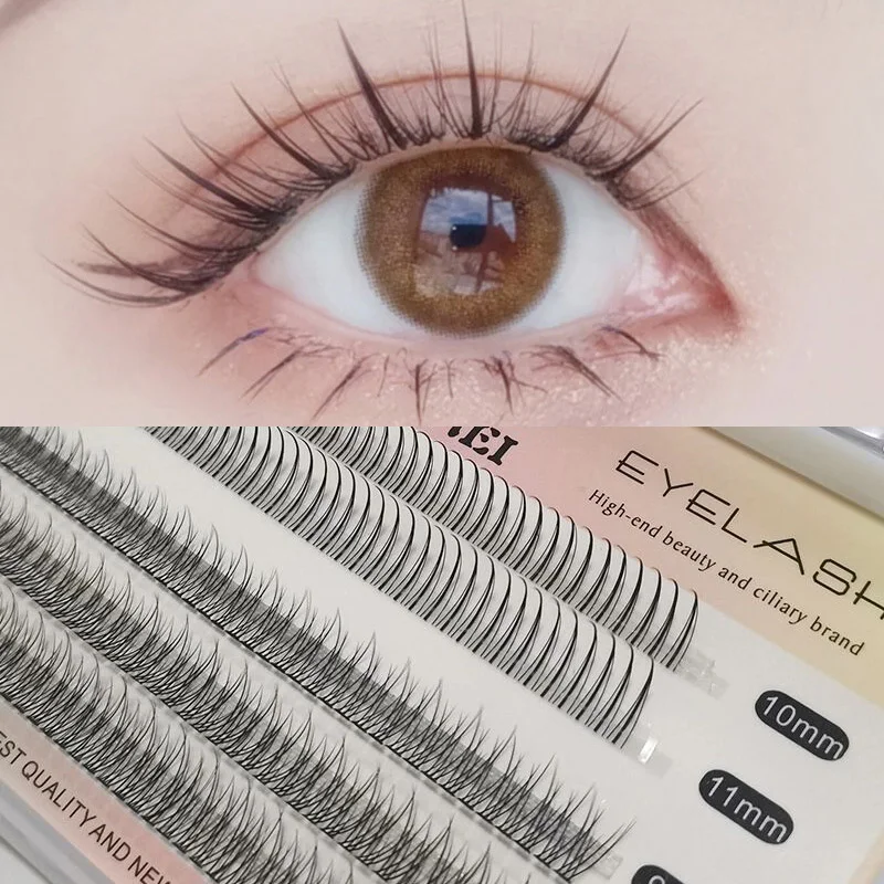 

Натуральные длинные Индивидуальные расклешенные ресницы, накладные ресницы, 80/120 пряди ков/коробочка, макияж, норковые ресницы для наращива...