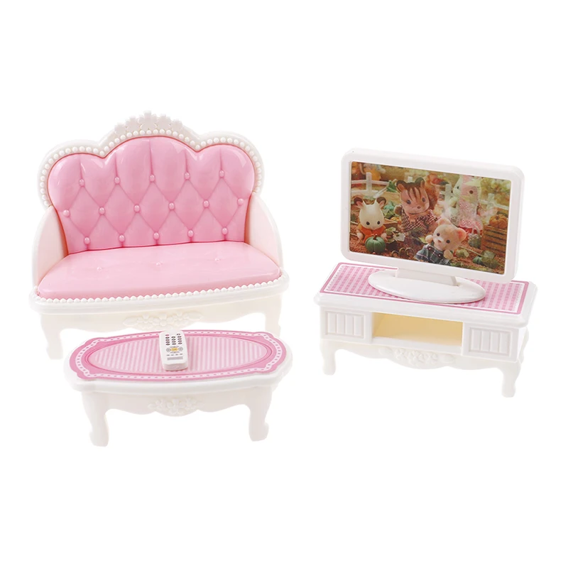 

3Pcs/set Miniature Furniture Living Room Set For Dolls Children Simulation Dollhouse Furniture Toys 1:12 Miniature Doll House