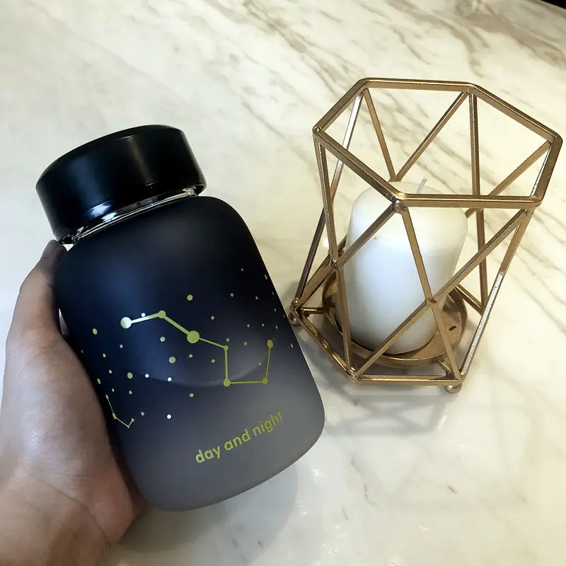 Стеклянная бутылка для воды креативная портативная чашка из матового стекла