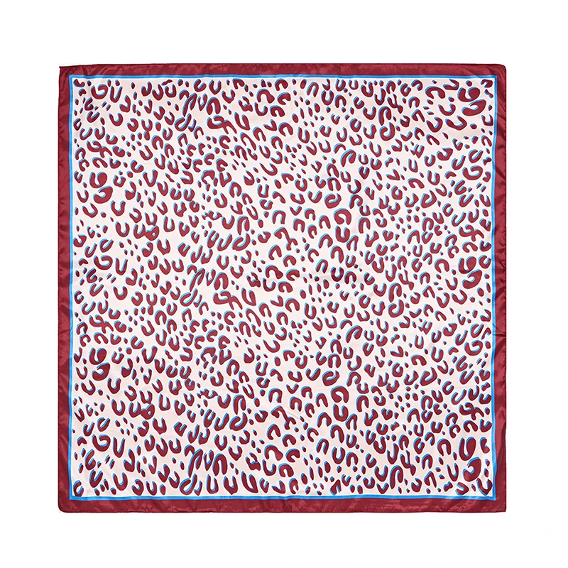 

Fashion Leopard Print Silk Scarf Women's Sunscreen Headdress Multicolor Options Daily Casual Square Scarf Gifts for Ladies