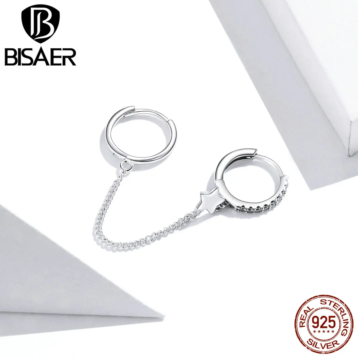 Серьги-клипсы женские из серебра 925 пробы со звездами | Украшения и аксессуары