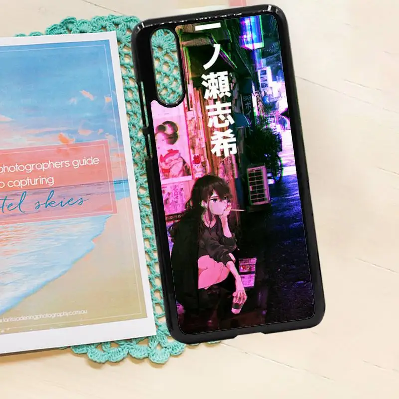 

Vaporwave Glitch Anime art deisgn high quality Phone Case funda PC for iPhone 11 12 pro XS MAX 8 7 6 6S Plus X 5S SE 2020 XR