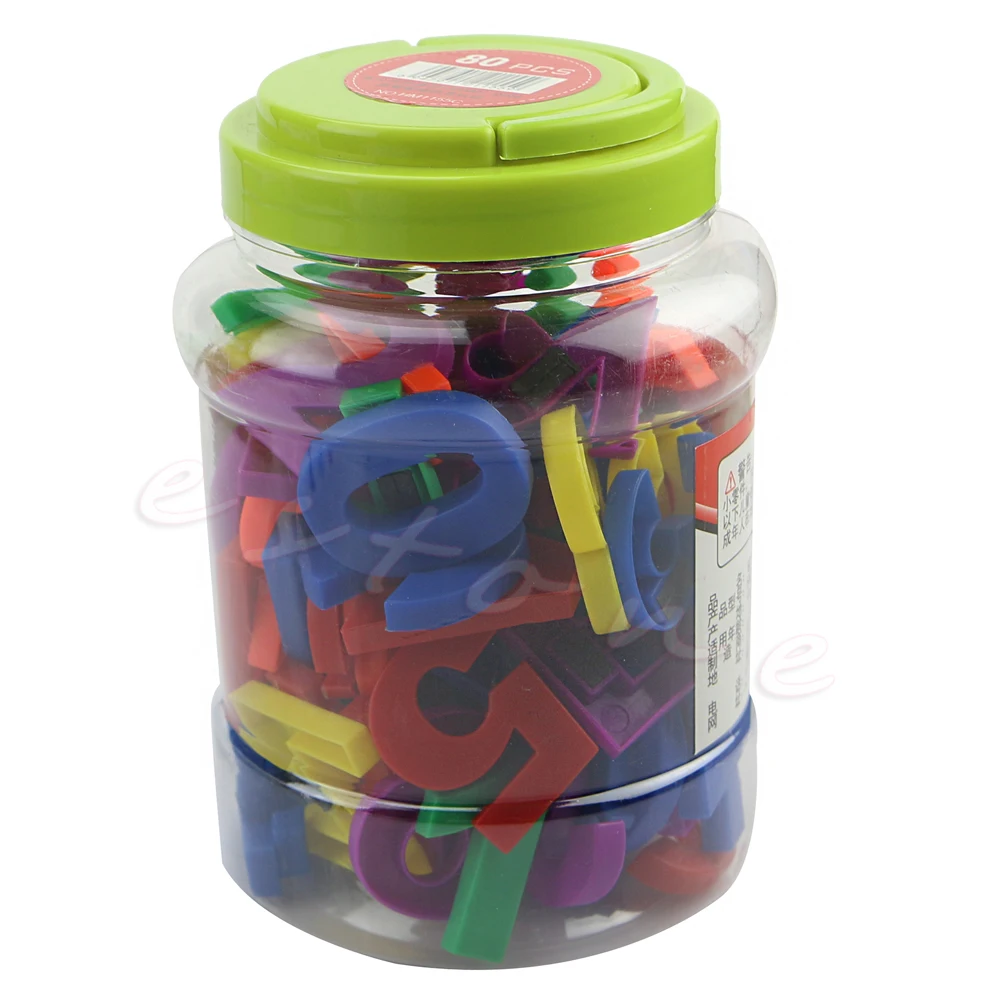 

80x Magnetic Letters Numbers Alphabet Capital & Lower Case Learning Toy Fridge