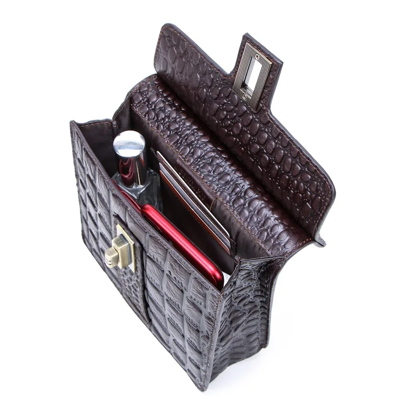 Women's Genuine Leather Shoulder Bag Luxury Crocodile Alligator Pattern Crossbody Bags for Women Cross Body Fshion | Багаж и сумки