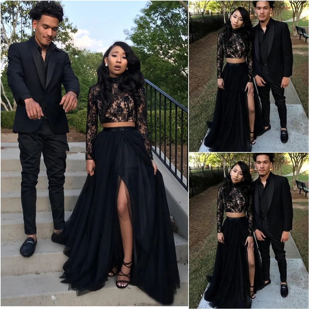 Трапециевидные вечерние платья с высоким вырезом и длинными рукавами вечернее