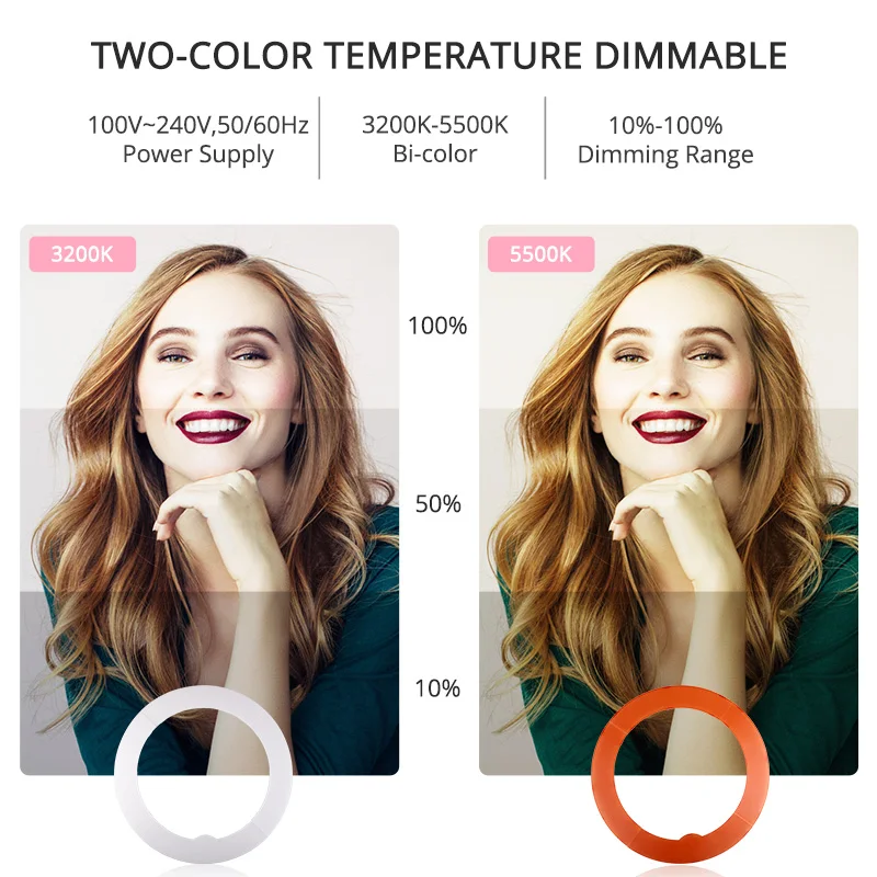 Travor кольцевой светильник для фотостудии ing светодиодный 14 дюймов 18 камеры