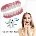 Силиконовые верхниенижние вставные зубы Perfect Laugh Veneers Зубные протезы Паста Инструменты для гигиены полости рта Поддельные зубы Мгновенная улыбка Зубы Косметика