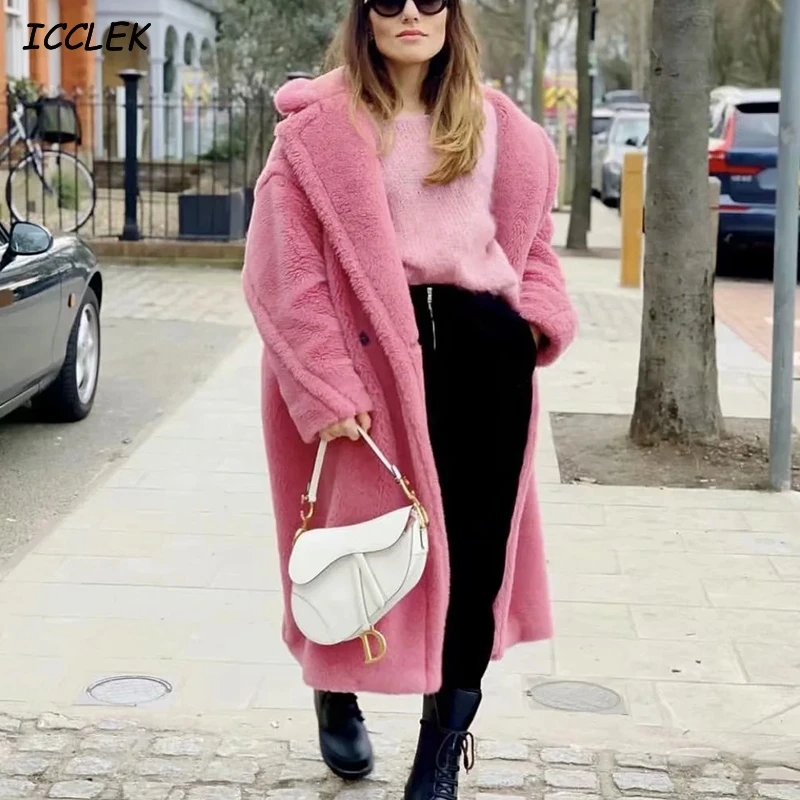 

6 Colors Warm Faux Fur Women Jacket Winter Ladies Thick Wool Outfit Prom Evening Guest Wedding Wear One Blazer