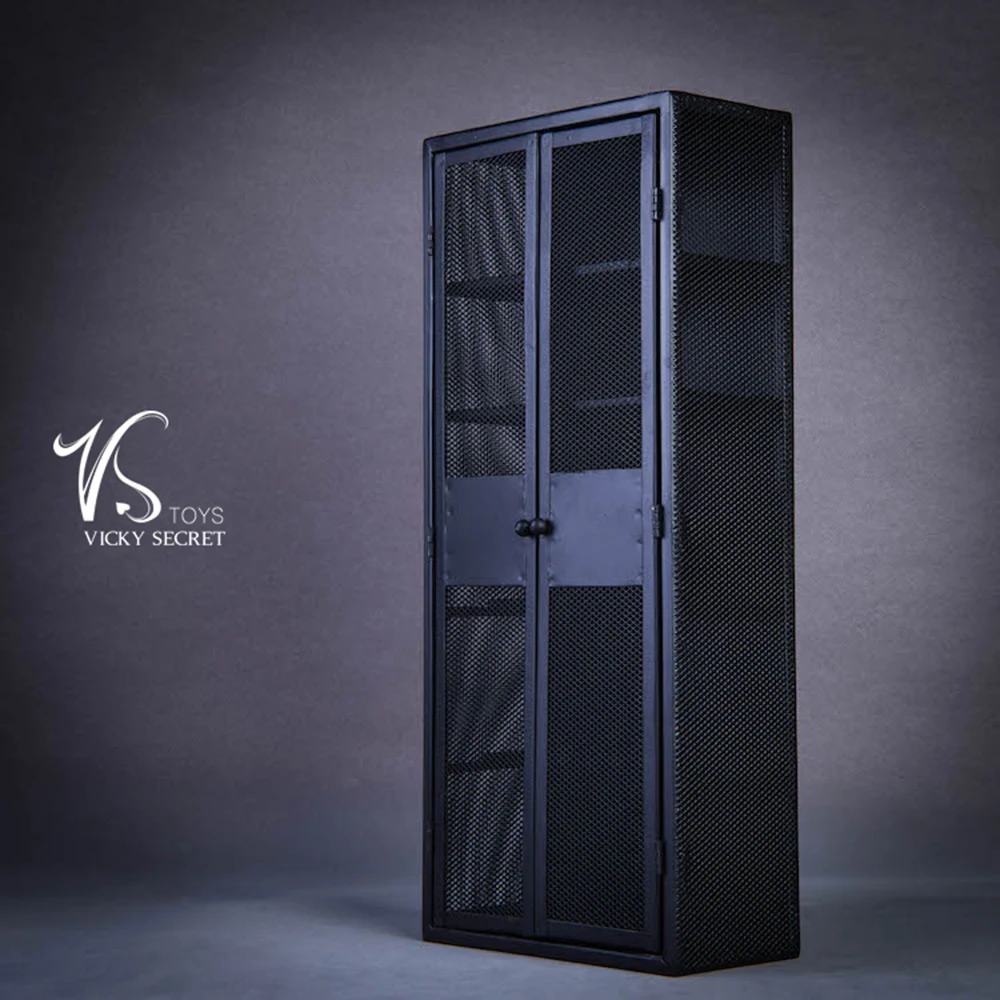 

In Stock VSTOYS 18XG34 1/6 Soldier Figure Scene Accessories Metal Weapon Cabinet Locker for 12'' Action Figure Black/Silver Colo