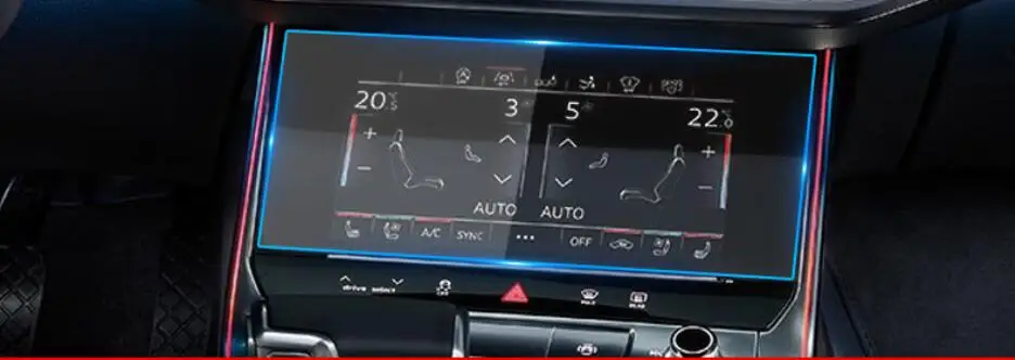 climate control film Автомобильная навигация с закаленным стеклом защитная пленка наклейка радио gps lcd приборная панель Защита экрана для Audi Q8 A6 A7 - Название цвета: climate control film