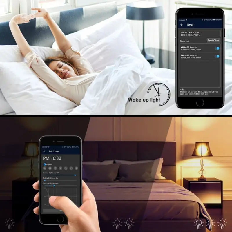 

WiFi light smart bulb 4.5W WORK WITH ALEXA AND GOOGLE HOME ASSISTANT EASY TO INSTALLATION Led Light Bulb