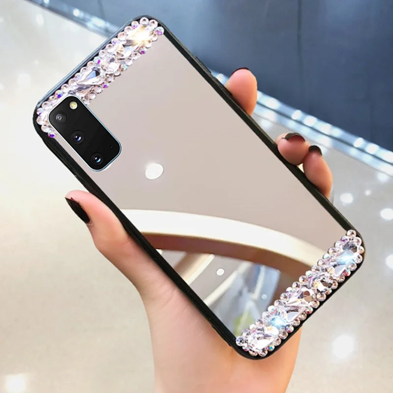 Зеркальный кольцевой держатель A51 силиконовый чехол для Samsung Galaxy S20 S10 S9 Plus S8 A10 A20 S