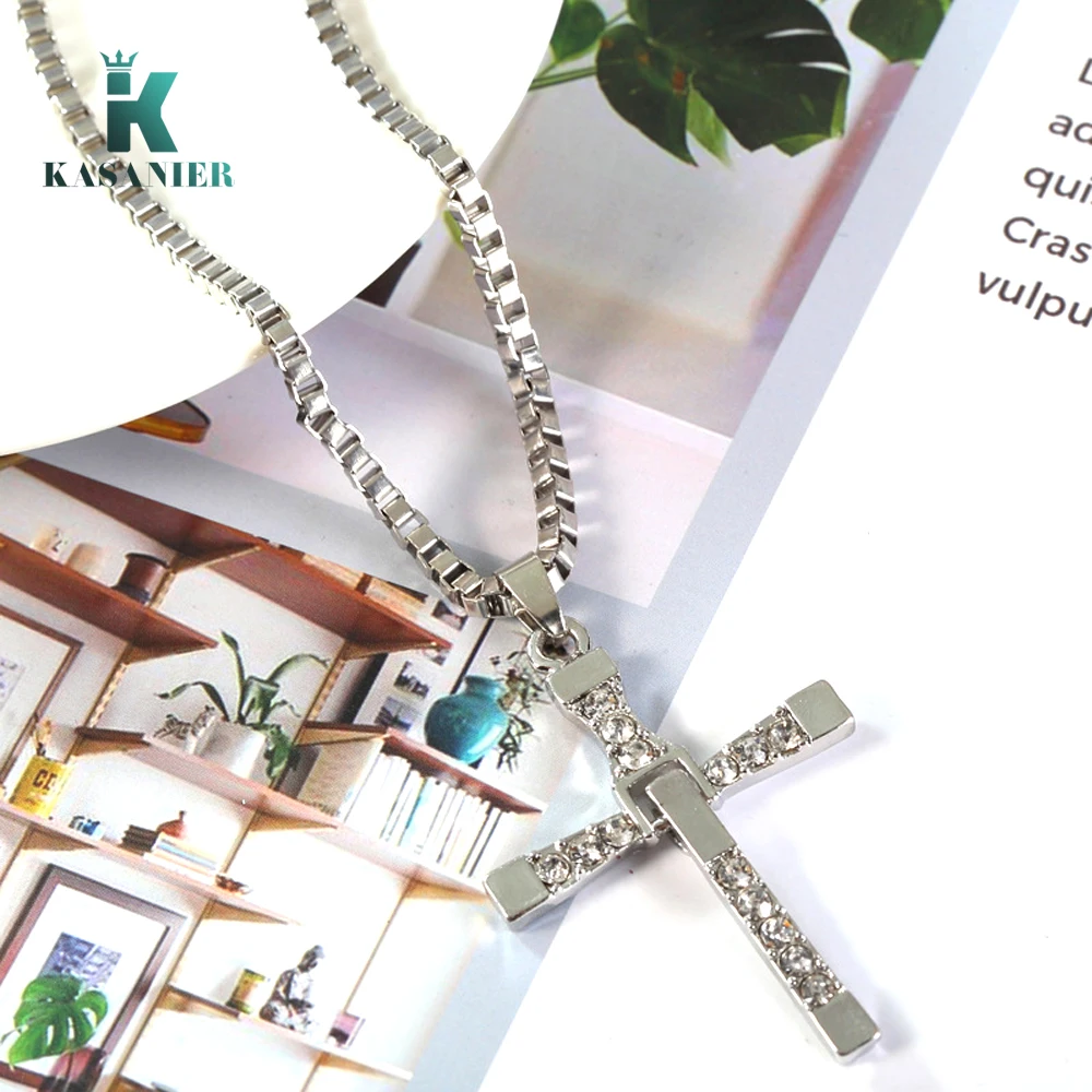 Цепочка с подвеской-крестом 60 см из нержавеющей стали | Украшения и аксессуары