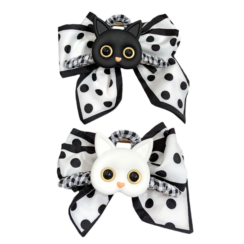 

Cat Hair Clip for Women Large Ribbon Bow Barrettes Non Slip Hair Jaw Clips