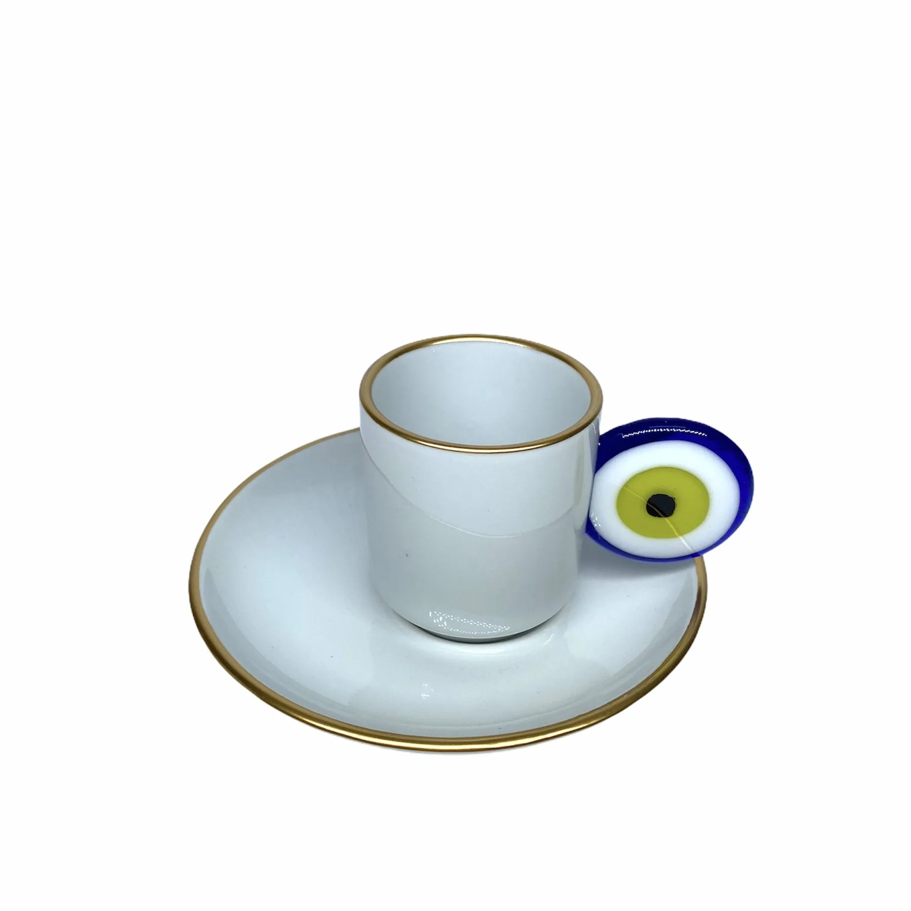 Фарфоровая кофейная чашка эспрессо турецкий синий узор от сглаза | Дом и сад