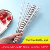 stainless steel barbecue stick flat stick round stick barbecue needle steel barbecue stick barbecue stick barbecue stick