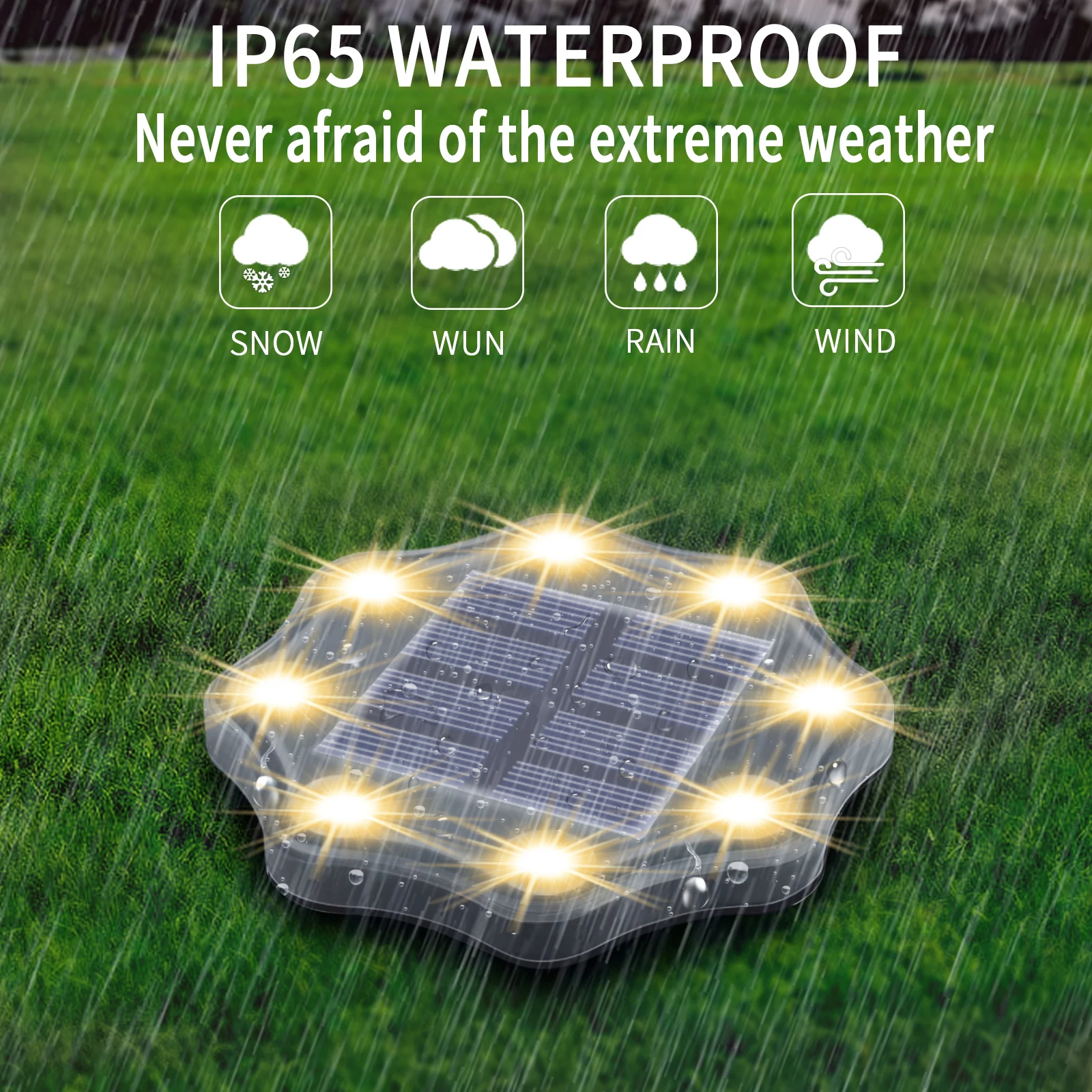 8 шт. Открытый Солнечный наземный светильник светодиодный солнечный для дома