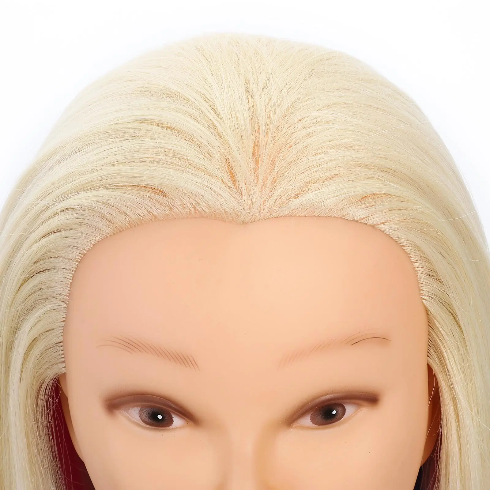 

Long Thick Colorful Hair Training Mannequin Head For Hairstyles White Pink Female Salon Hairdressing Doll Heads With Braider Set