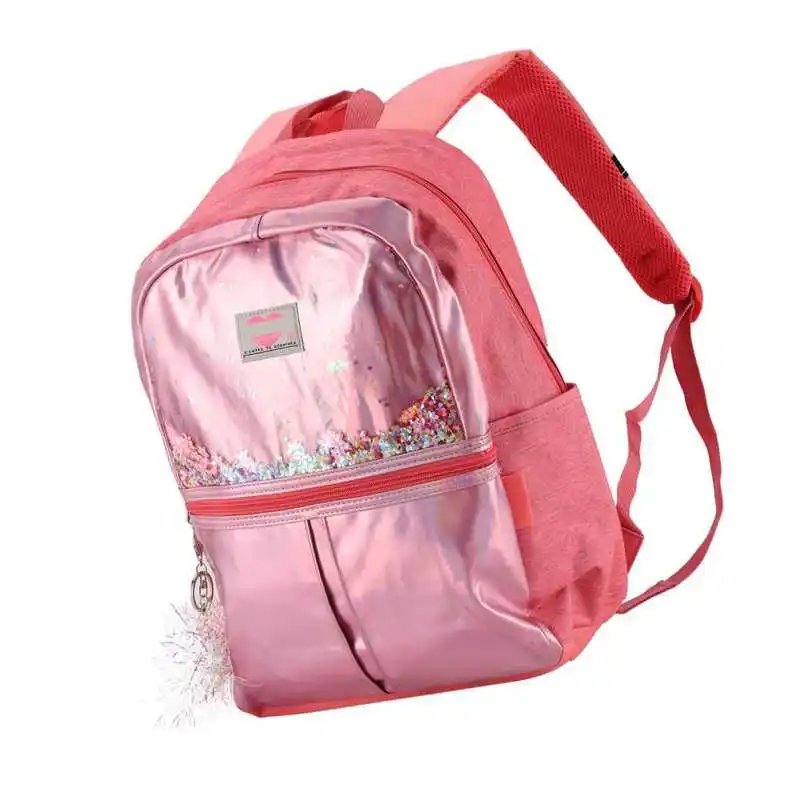 Детская школьная сумка модный портативный рюкзак с блестками милый школьный для