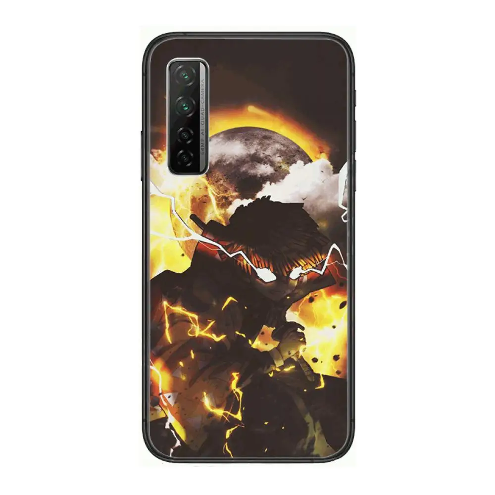 

Anime Demon Slayer Case for Phone Case For Huawei mate 40 30 10 20 40 8 9 Lite Z Pro Black Etui 3D Coque Painting Hoesjes 5g bl