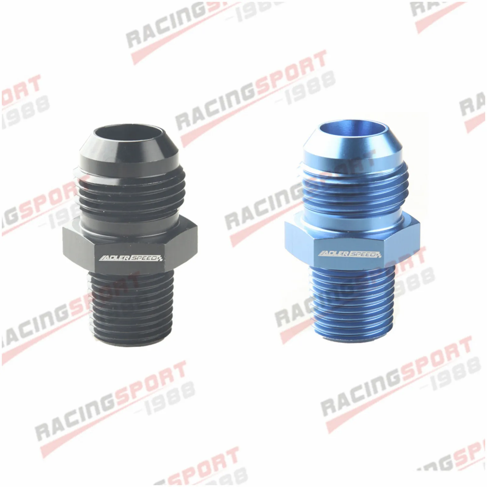 

ADLERSPEED 12AN Male To 1/2'' NPT Aluminum Straight Fitting Adapter Black/Blue