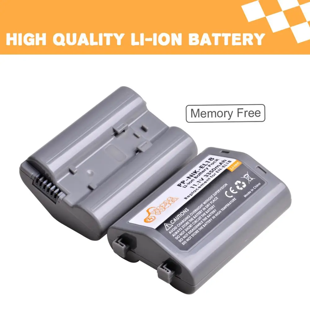 3350mAh EN-EL18a EN-EL18 Battery for Nikon D4 D4S D5 D6 D800 D800E D810 D810A