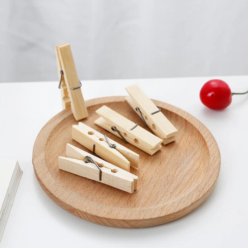 100 шт./лот высококачественные бамбуковые прищепки для одежды длиной 7 см/6 см