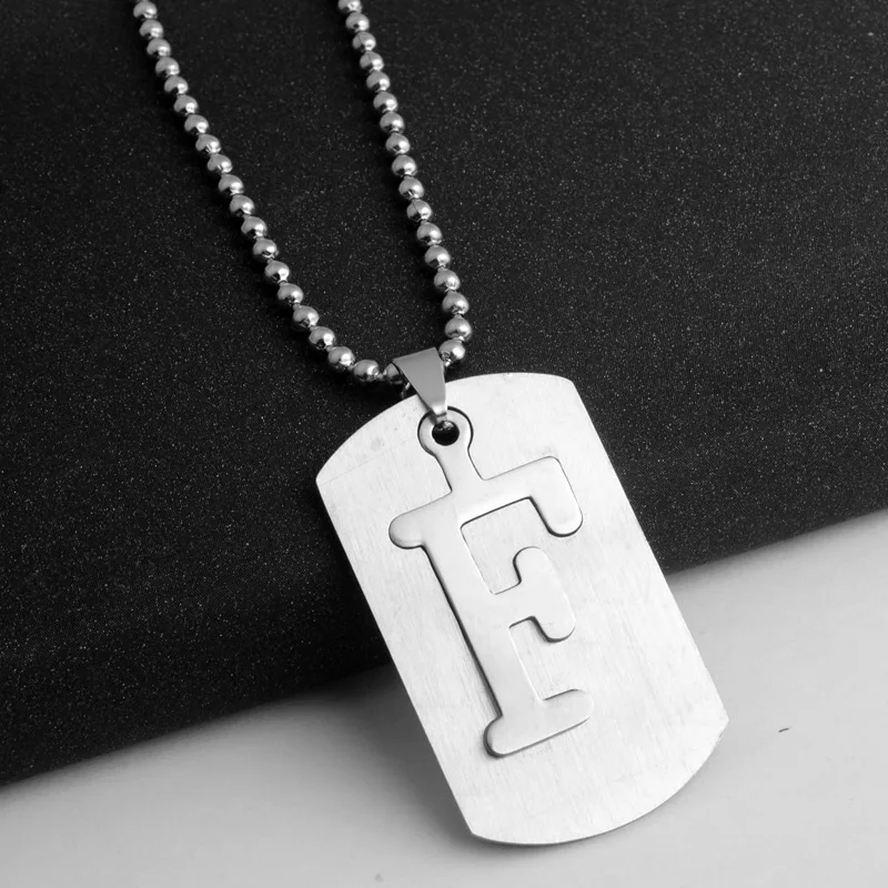 

10pcs Stainless steel alloy alphabet Initial Letter F America 26 English word Letter Family friend name sign Necklace jewelry