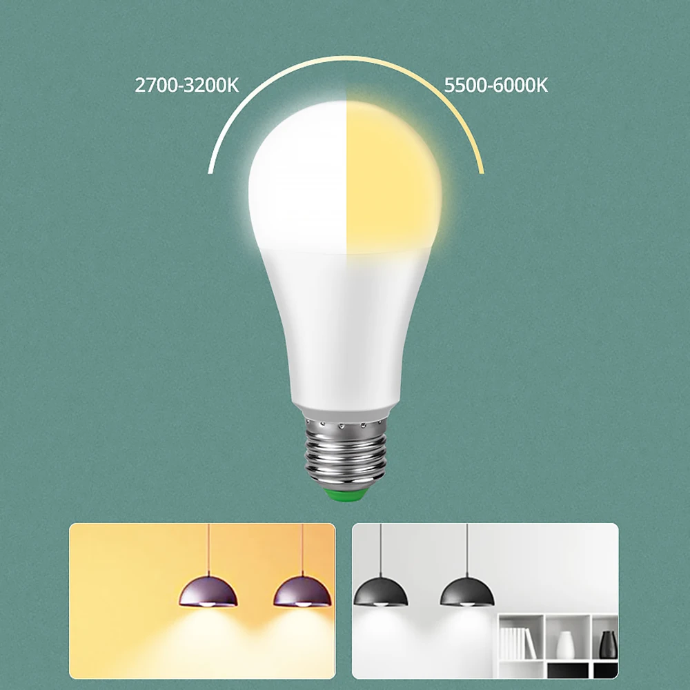 WiFi лампа накаливания E27 Smart LED светильник лампочка Цвет Изменение функция