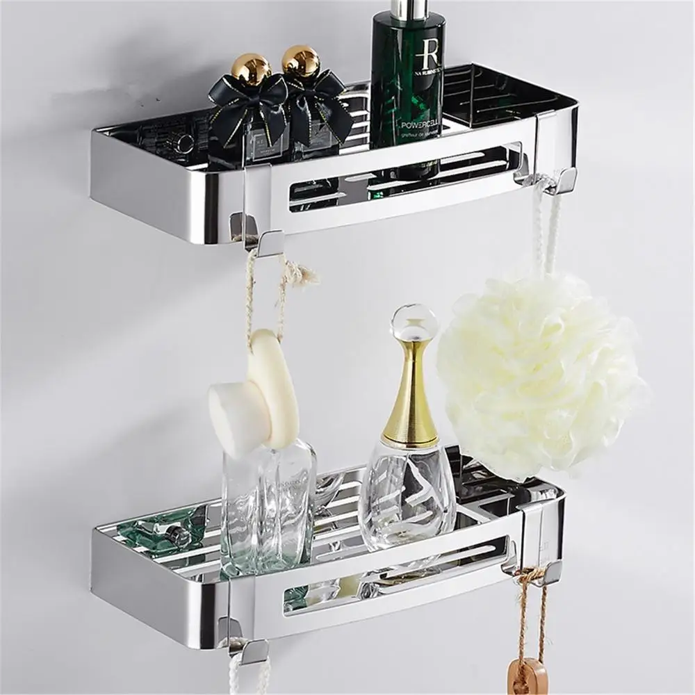 304 полки для ванной из нержавеющей стали серебряные аксессуары комнаты угловая