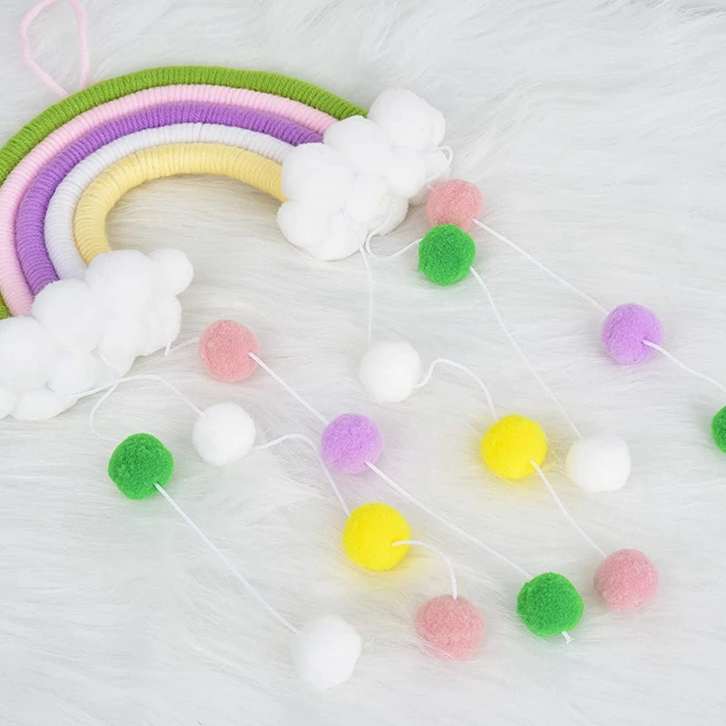 

Woven Rainbow Wall Hanging Decor,Cloud Hanging Wall Decoration for Home and Children's Room Decoration