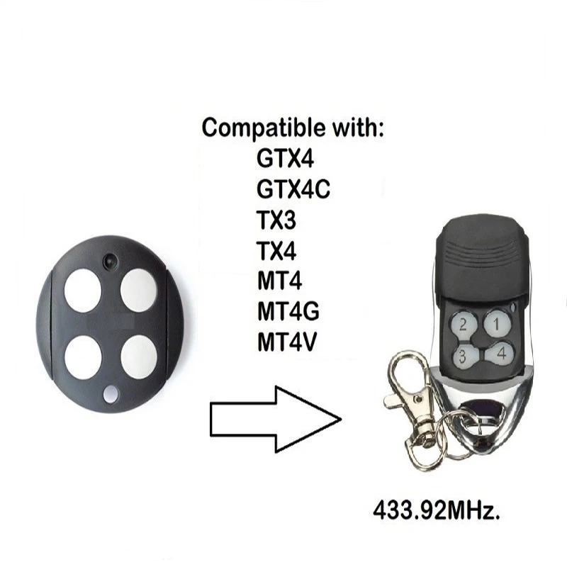 

Пульт дистанционного управления для гаражных дверей GTX4, GTX4C,TX4 433 МГц