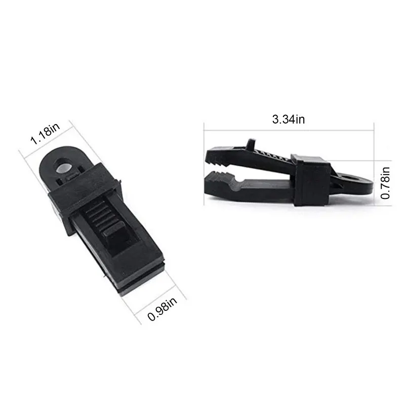 

Outdoor Tent Clip Canopy Clip Strengthen Windproof Clip Tent Clip Buckle Tent Fixing Clip Elastic Rope Belt Carabiner