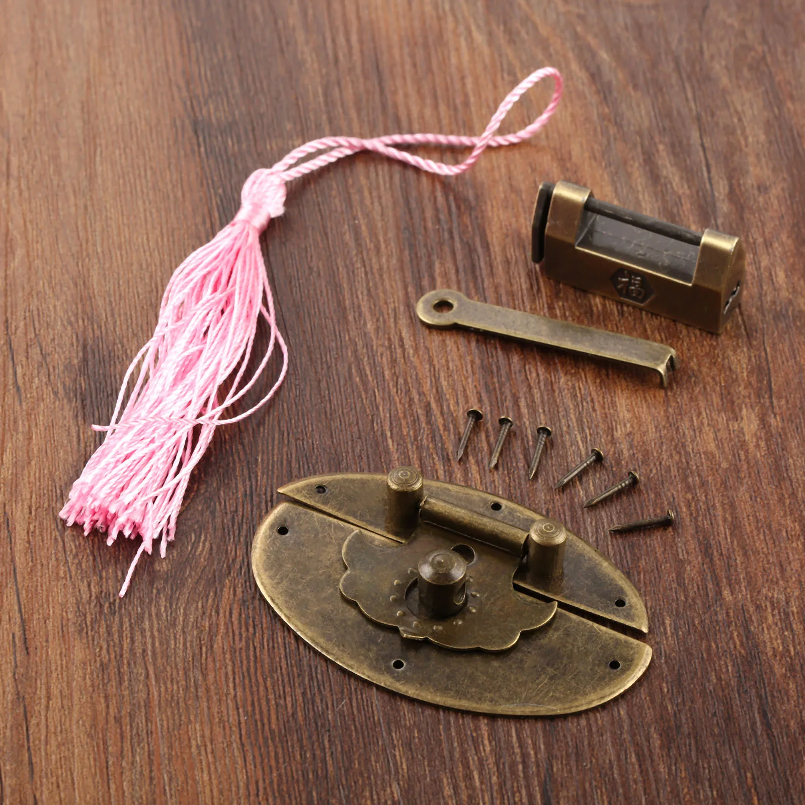 Старинная мебель DRELD китайский старый замок с латунной винтажной бронзовой