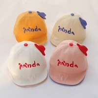 spring autumn child embroidery baseball cap baby cute cartoon panda pattern leisure sun cap boy girl adjustable windproof hat