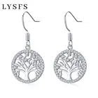 LYSFS Аутентичные 925 пробы серебряные серьги-подвески сделай сам с деревом жизни женские натуральные ювелирные изделия