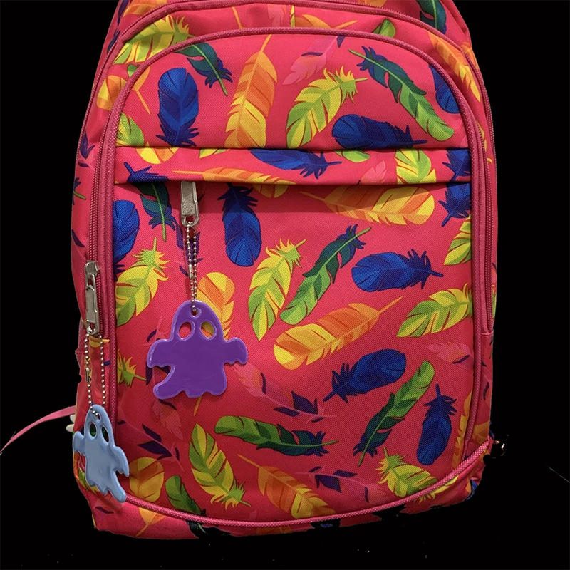 50 Хэллоуин призрак красивый светоотражающий ключ пряжка очаровательная сумка