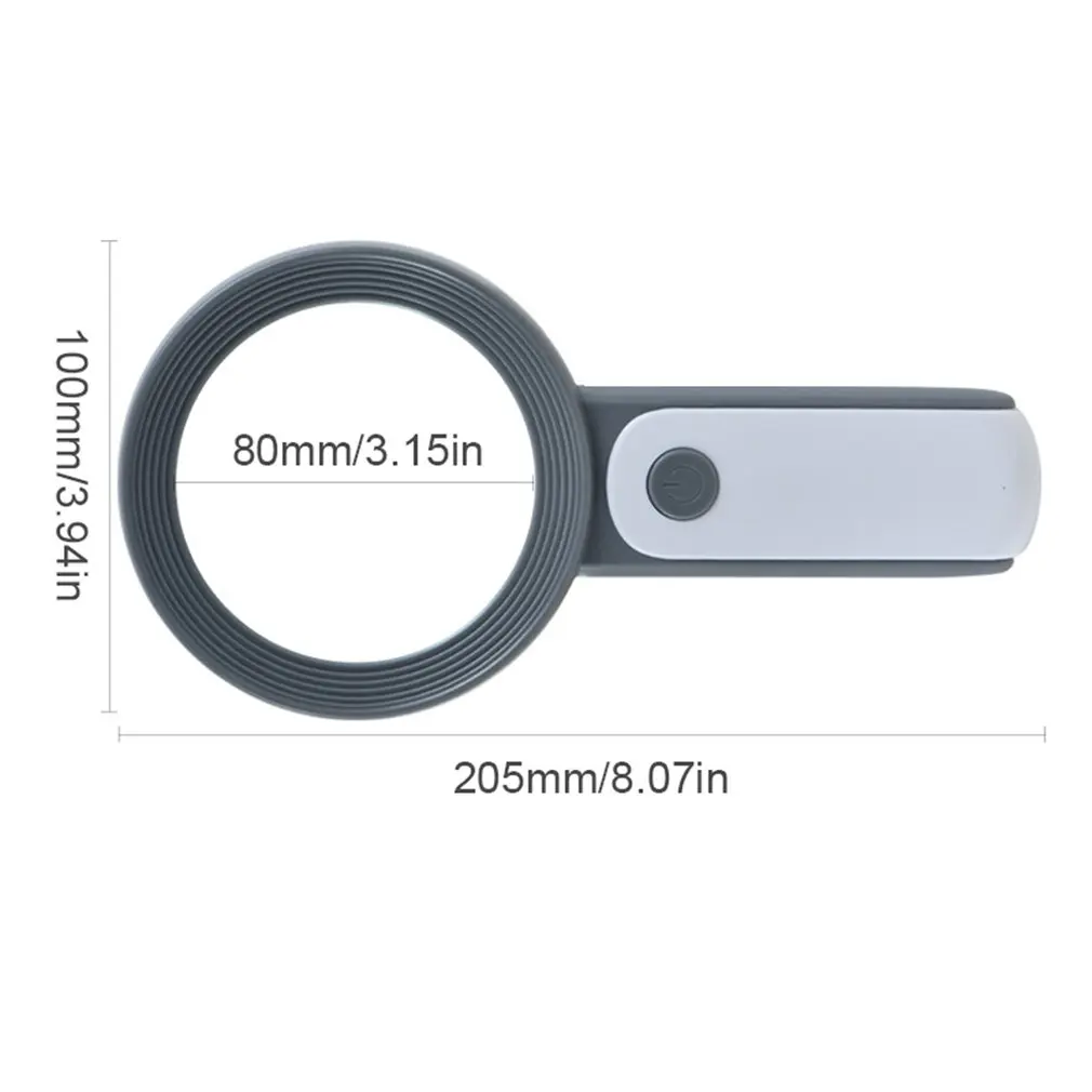 

Reading Magnifier With 18 LED Light 30X Handheld Magnifier With Lens Cloth Magnifier With 3 Lighting Modes Magnifying Glass