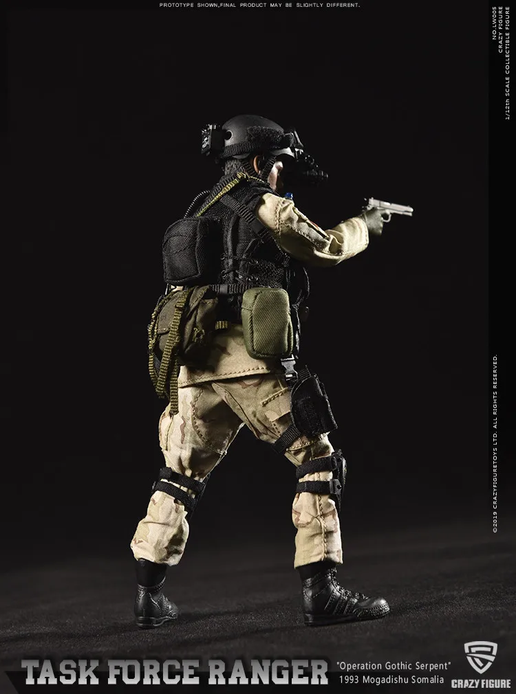CrazyFigure LW005 1/12 спецназ дельты США мастер-солдат Рейнджерс Целевая группа 199" операция Готическая змея"