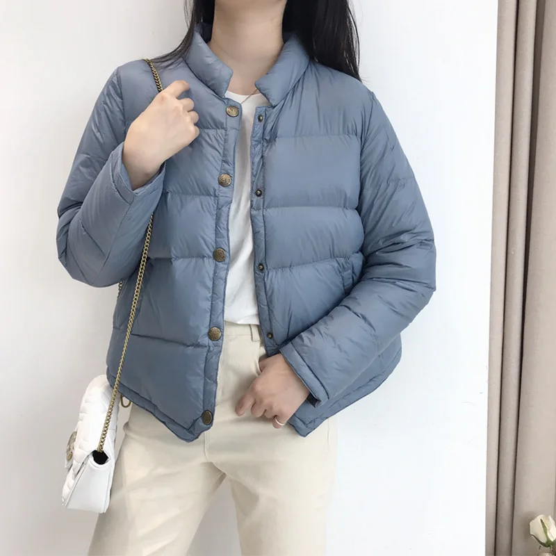 Парка женская на утином пуху однобортная ульсветильник теплая осень/зиму 2021 |