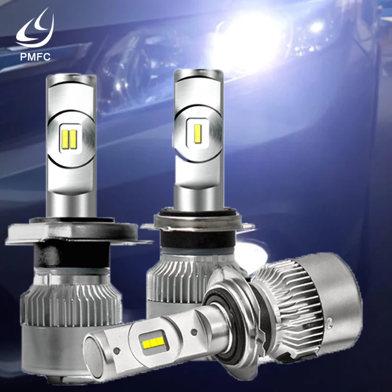PMFC фары 12V огни Светодиодный фар автомобиля H7 H4 H11/H8 H1 9005/HB3 9006/HB4 реальные 50 Вт 7600