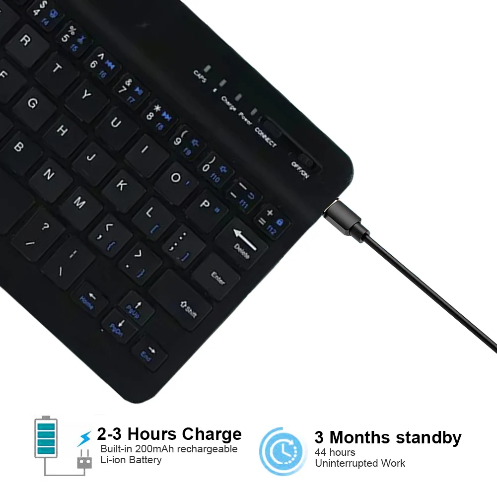 Мини тонкая беспроводная bluetooth клавиатура для ipad телефона планшета резиновые