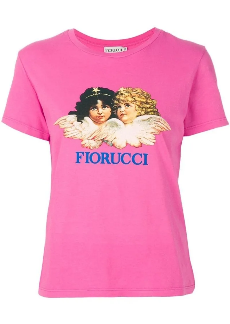 Футболка Fiorucci Angels новая хлопковая мужская повседневная футболка с круглым